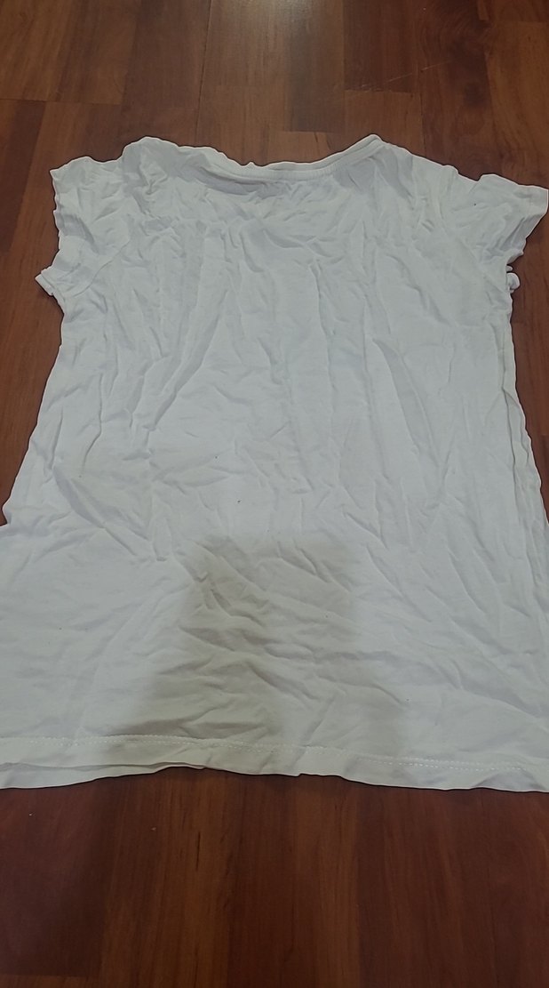 Beyaz Kız Çocuk Bohem Baskılı Tişört - Görsel 4