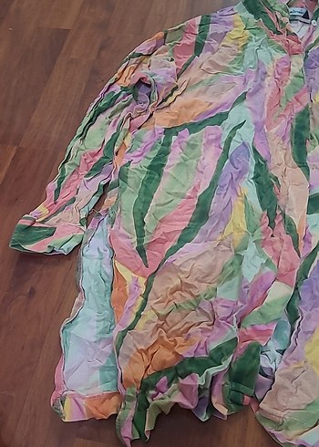 Kadın Çok Renkli Uzun Bohem Pareo - Görsel 3