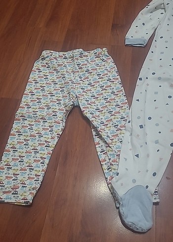18-24 Ay Beden Mavi Fermuarlı Erkek Çocuk Pijama Takımı