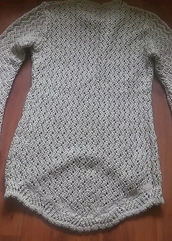 Gri Örgü Kadın Kazak Uzun Kollu - Görsel 7