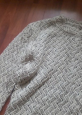 Gri Örgü Kadın Kazak Uzun Kollu - Görsel 4