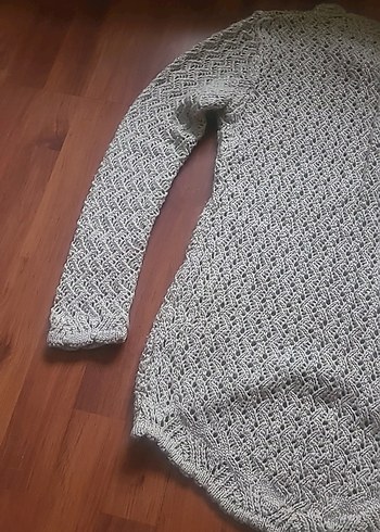 Gri Örgü Kadın Kazak Uzun Kollu - Görsel 8