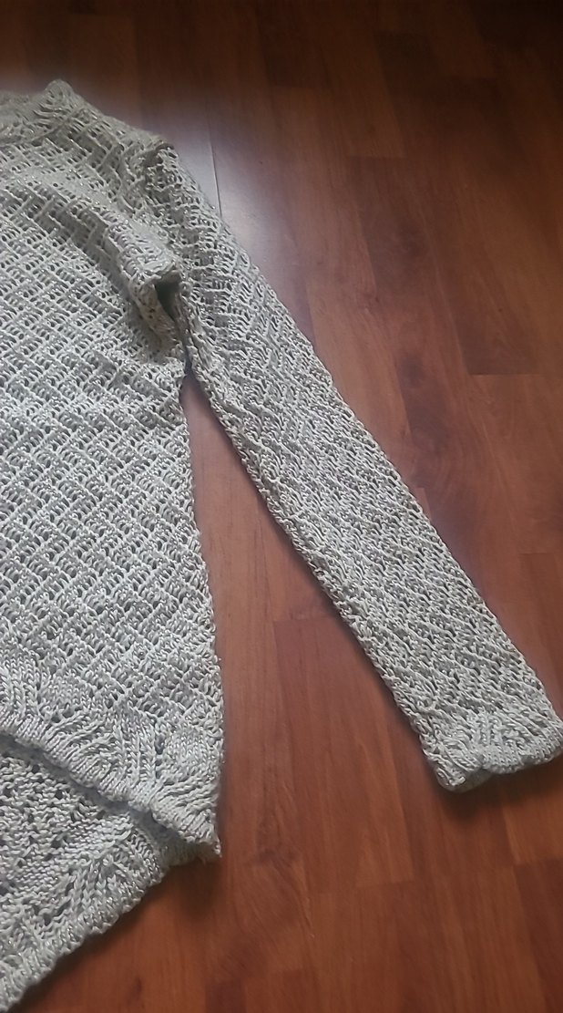 Gri Örgü Kadın Kazak Uzun Kollu - Görsel 3