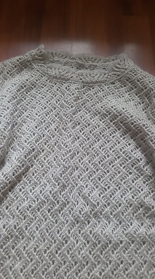 Gri Örgü Kadın Kazak Uzun Kollu - Görsel 5