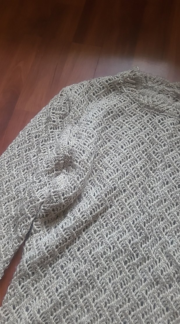 Gri Örgü Kadın Kazak Uzun Kollu - Görsel 4