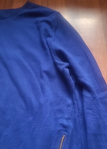 Mavi Kadın Fermuarlı Uzun Kollu Sweatshirt - Görsel 2