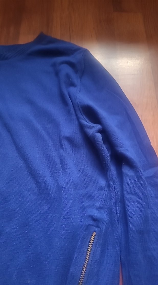 Mavi Kadın Fermuarlı Uzun Kollu Sweatshirt - Görsel 2