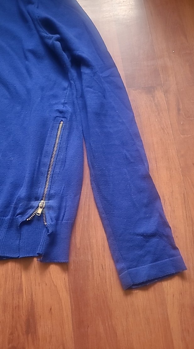 Mavi Kadın Fermuarlı Uzun Kollu Sweatshirt - Görsel 3