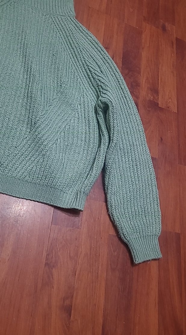 Gri Kadın Boğazlı Triko Kazak - Görsel 3