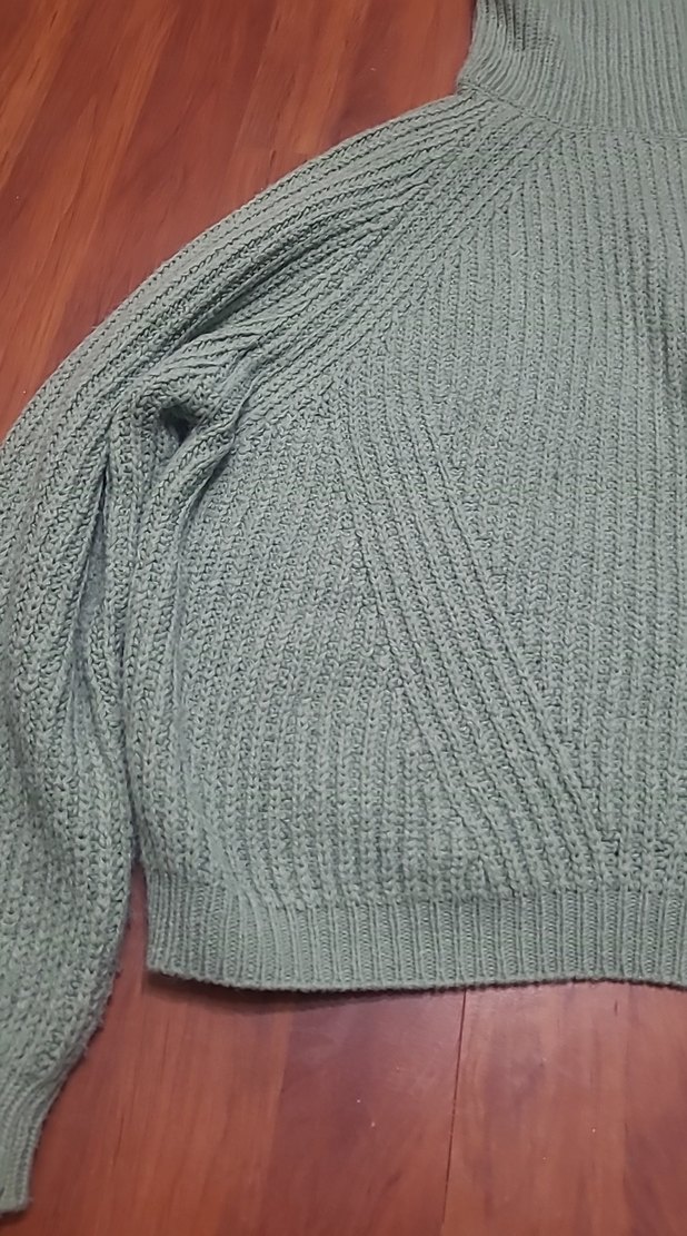 Gri Kadın Boğazlı Triko Kazak - Görsel 5