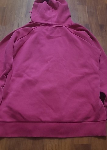 Kadın Pembe Kapüşonlu Uzun Kollu Sweatshirt - Görsel 6