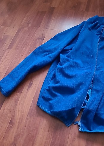 kadin Mavi Fermuarlı Polar Mont - Görsel 2