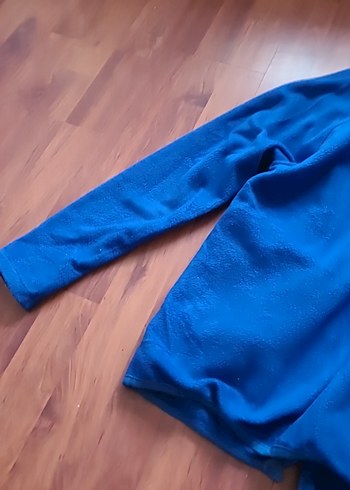 kadin Mavi Fermuarlı Polar Mont - Görsel 6