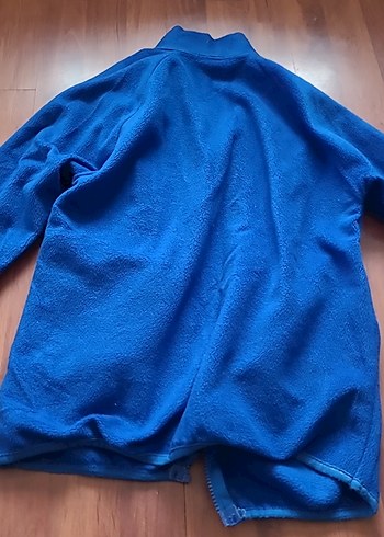 kadin Mavi Fermuarlı Polar Mont - Görsel 5