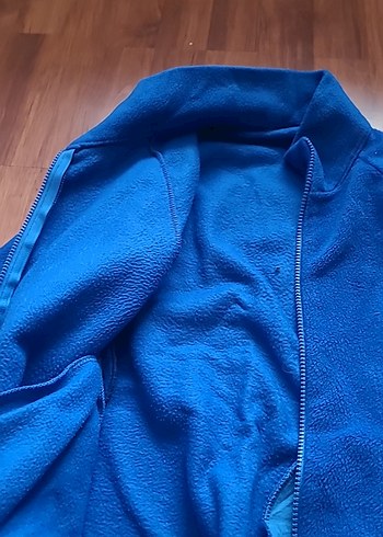 kadin Mavi Fermuarlı Polar Mont - Görsel 4