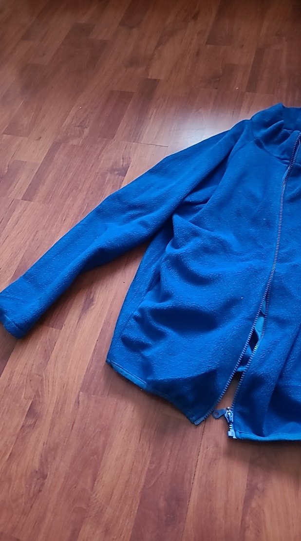 kadin Mavi Fermuarlı Polar Mont - Görsel 2