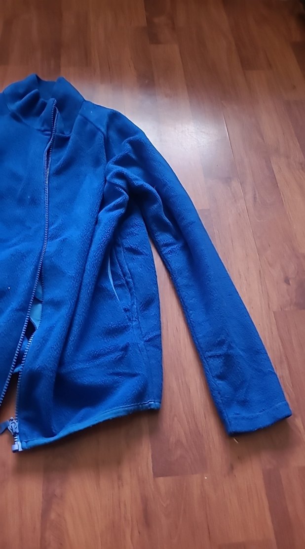 kadin Mavi Fermuarlı Polar Mont - Görsel 3