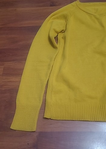 Sarı Kadın Triko Kazak - Görsel 3