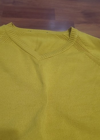 Sarı Kadın Triko Kazak - Görsel 5