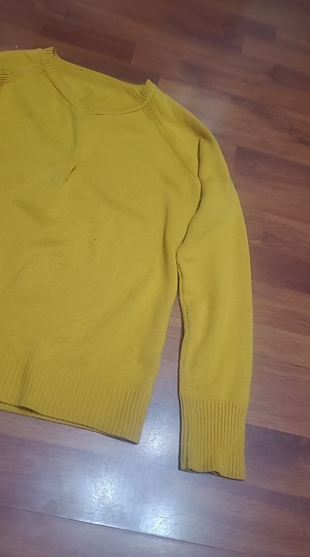 Sarı Kadın Triko Kazak - Görsel 2