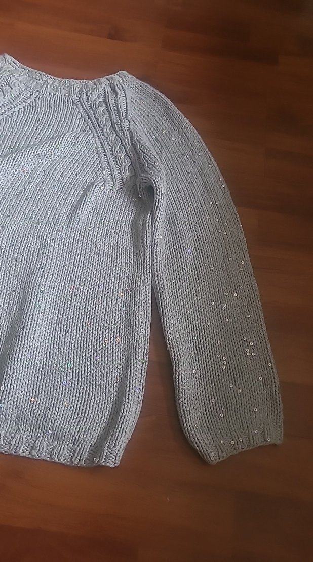 Gri Bohem Salaş Örgü Kadın Kazak - Görsel 3