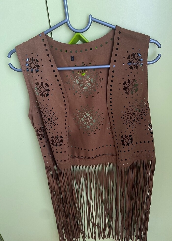 Kahverengi Kovboy Yelek - Görsel 2