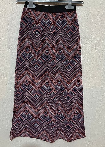 Bohem Çok Renkli Desenli Uzun Etek - Görsel 2