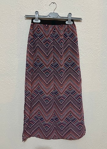 Bohem Çok Renkli Desenli Uzun Etek - Görsel 5