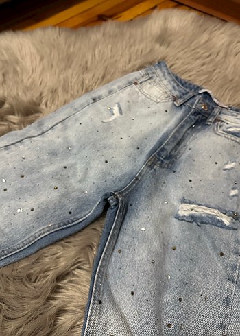 Robin Taşlı Yırtık Detaylı Mavi Gri Jean - Görsel 3