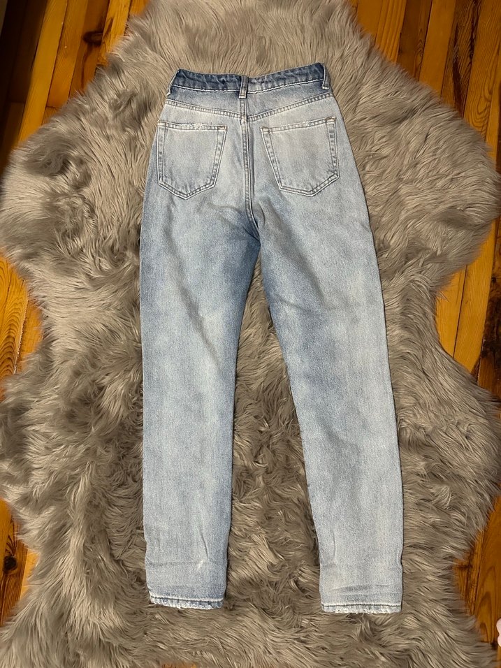 Robin Taşlı Yırtık Detaylı Mavi Gri Jean - Görsel 5