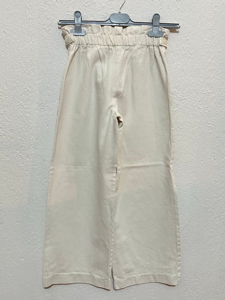 Krem Culotte Kalın Pantolon - Görsel 3