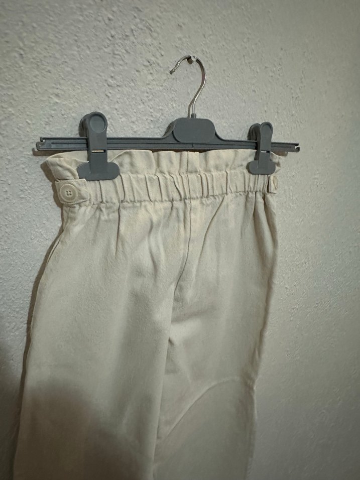 Krem Culotte Kalın Pantolon - Görsel 4