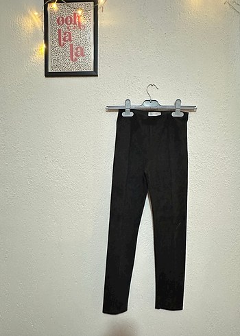 Siyah Süet Tayt - Görsel 2