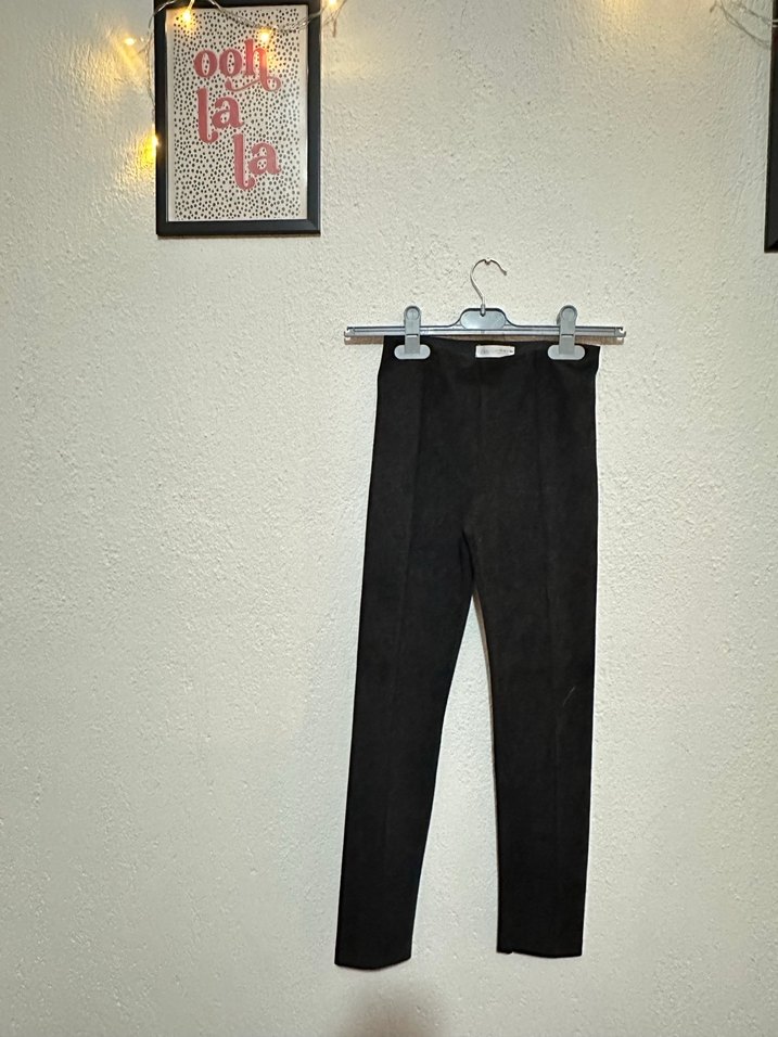 Siyah Süet Tayt - Görsel 2