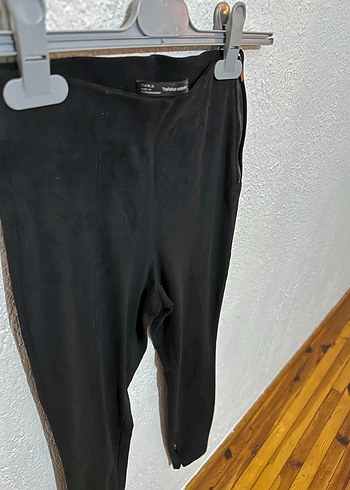 Siyah Süet Kadın Dar Paça Pantolon - Görsel 4