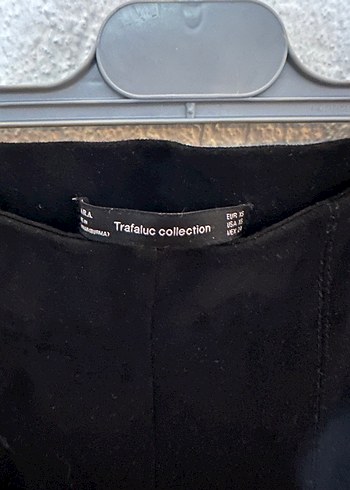 Siyah Süet Kadın Dar Paça Pantolon - Görsel 3