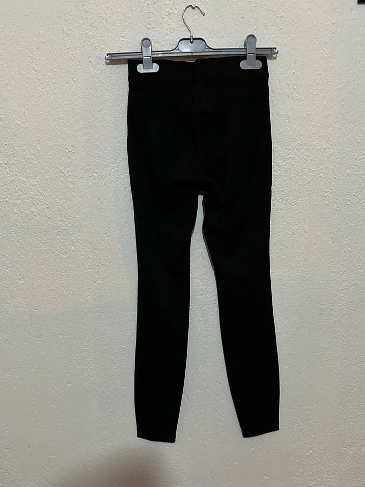 Siyah Süet Kadın Dar Paça Pantolon - Görsel 2