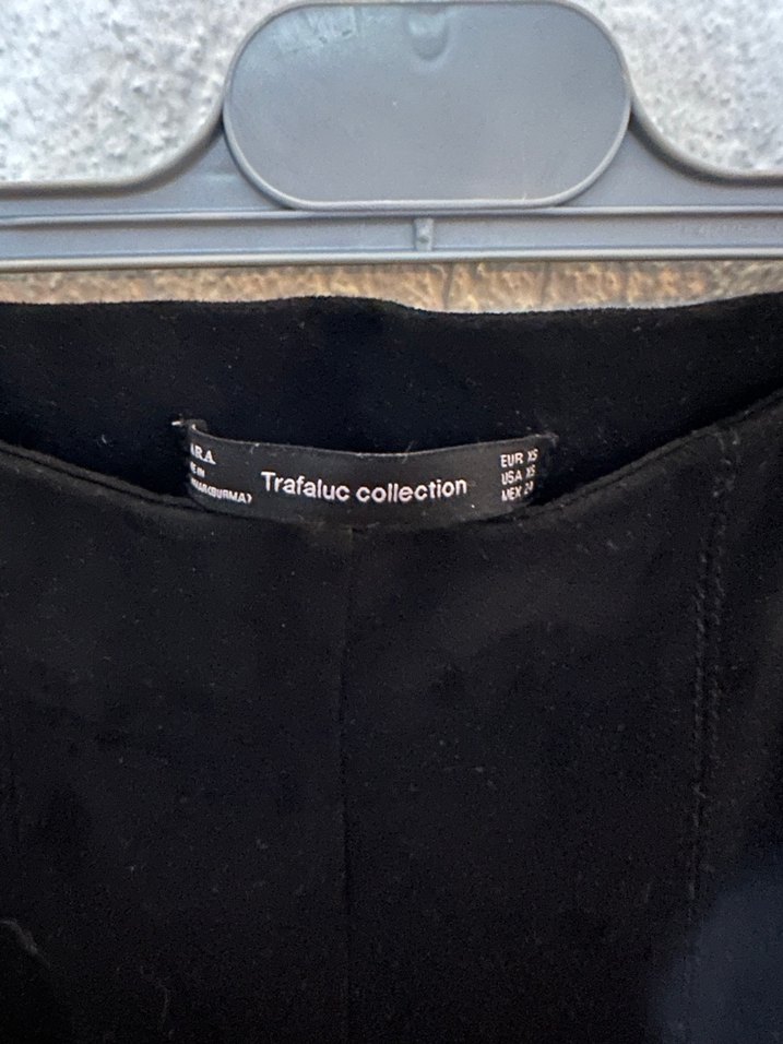 Siyah Süet Kadın Dar Paça Pantolon - Görsel 3