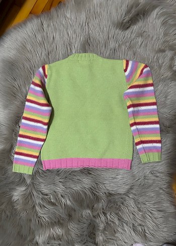 Renkli Nakışlı Kız Çocuk Kazak - Görsel 6