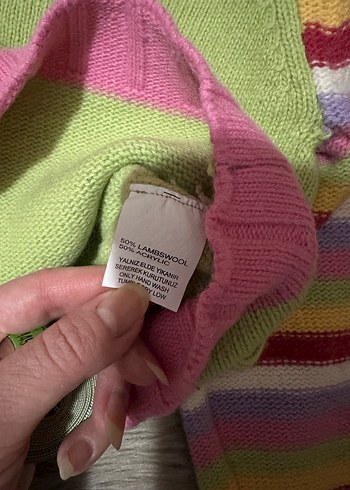 Renkli Nakışlı Kız Çocuk Kazak - Görsel 5