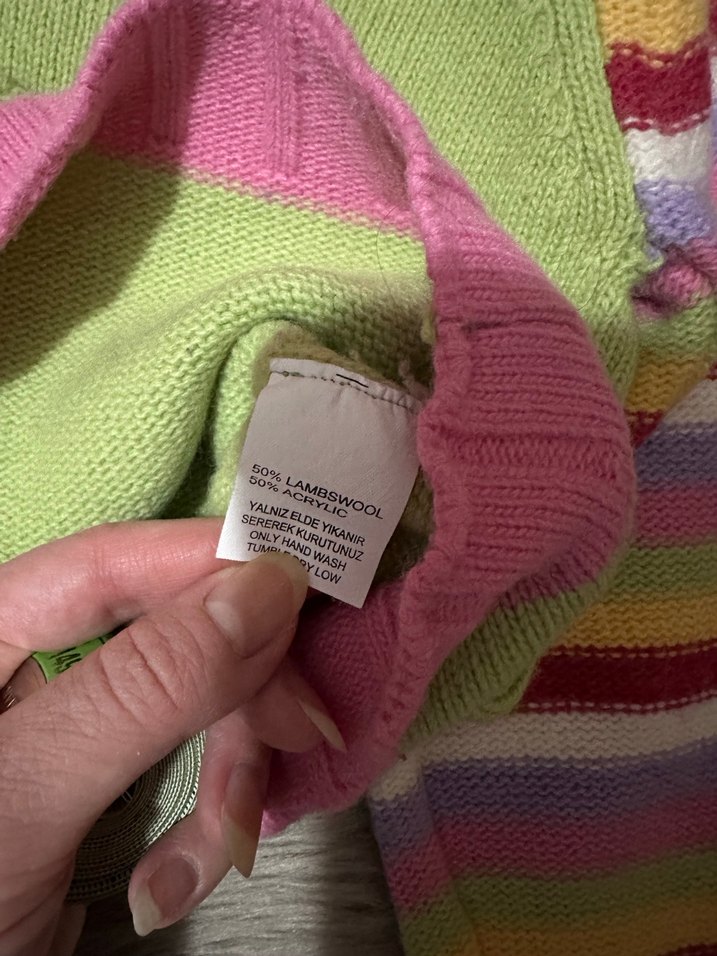 Renkli Nakışlı Kız Çocuk Kazak - Görsel 5