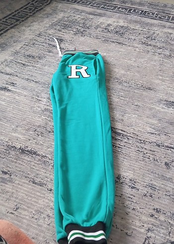 Turkuaz Elastik Belli Hamile Eşofman Altı - Görsel 3