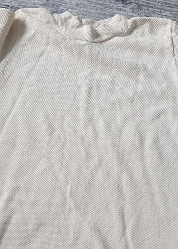 Kadın Beyaz  Kollu Triko Kazak - Görsel 2