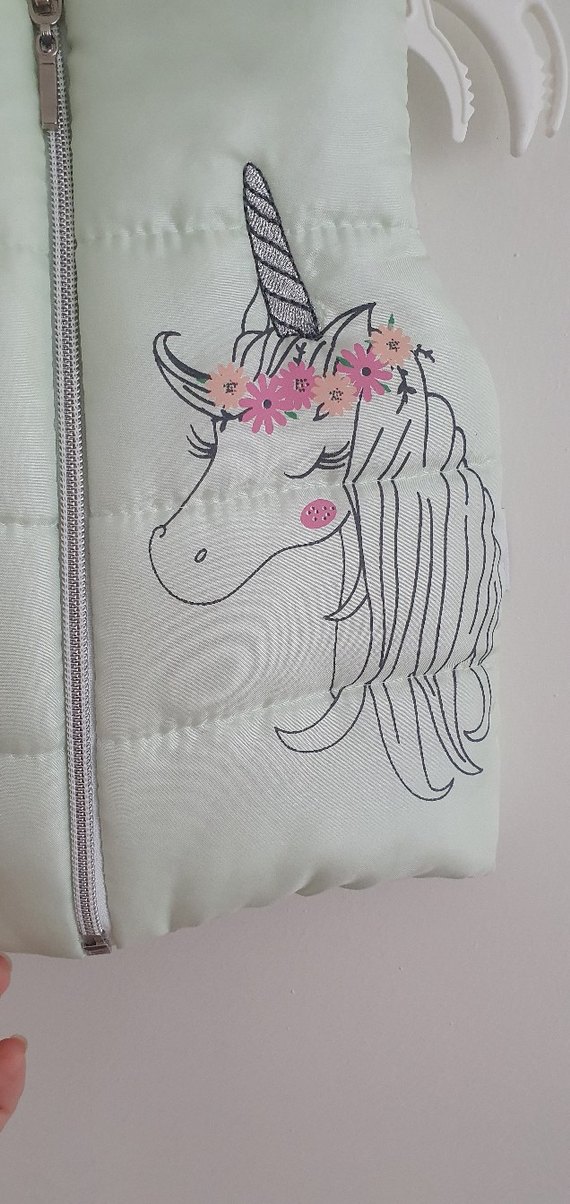 Kız Çocuk Nakışlı Kapüşonlu Yelek - Görsel 4