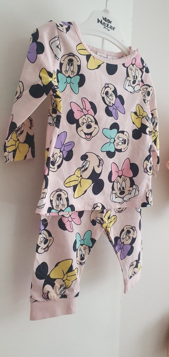 Pembe Uzun Kollu Desenli Bebek Kıyafet Seti - Görsel 3