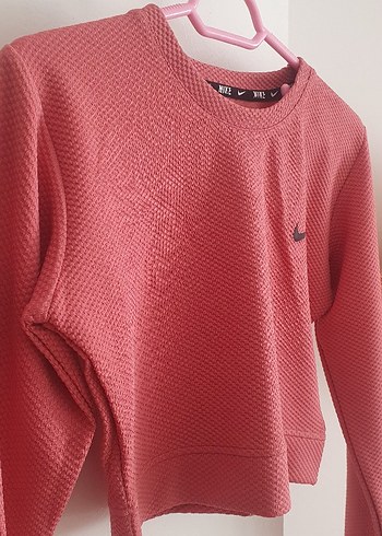 Pembe Nike Kısa Triko Sweatshirt - Görsel 5