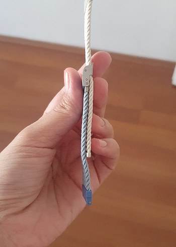 Mavi ve Gri Örgü Erkek Saat Kayışı - Görsel 3