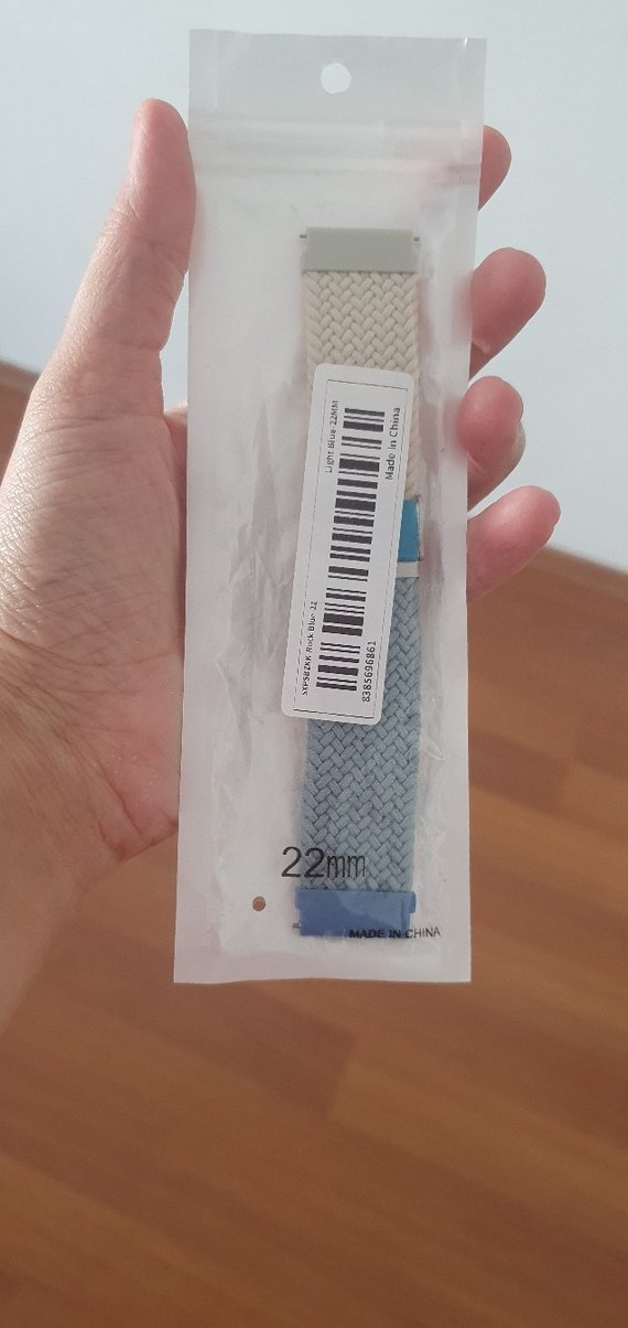 Mavi ve Gri Örgü Erkek Saat Kayışı - Görsel 5