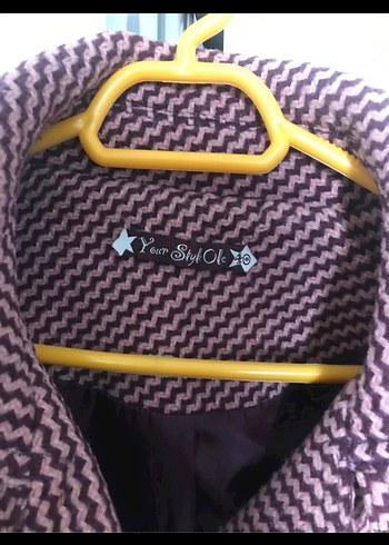 Düğmeli Kemerli Bordo Kaban - Görsel 2