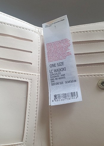 Bej Deri Yılan Desenli Fermuarlı Kadın Cüzdanı - Görsel 4